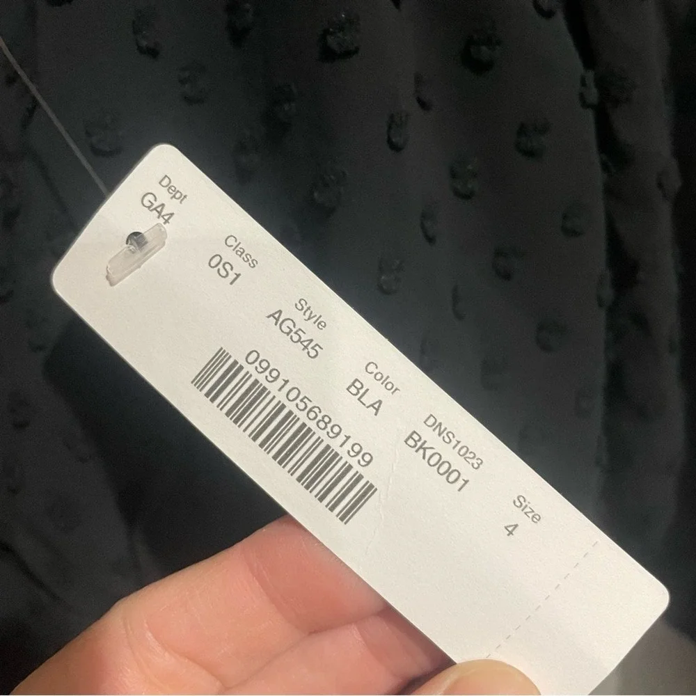 J. Crew Tiered Long-sleeve Midi Dress In Swiss Dot Black Size 4 Boho Party Work